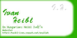 ivan heibl business card